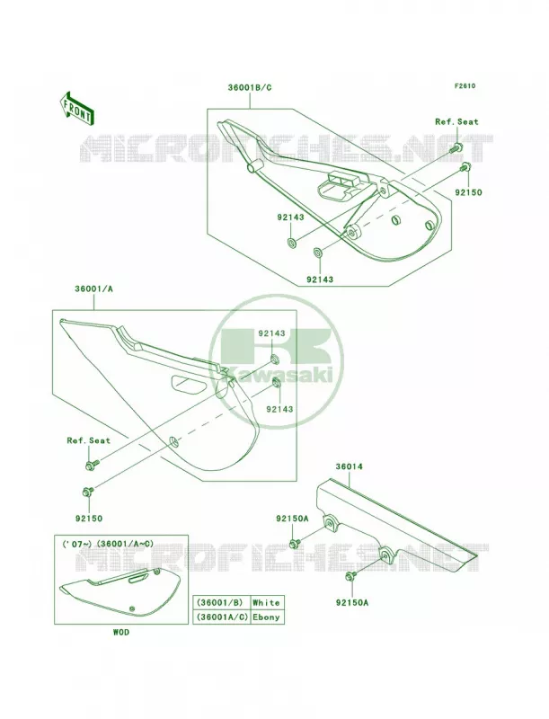 Side CoversChain Cover Kawasaki MOTOS 110 2008 KLX110  KLX110A8F