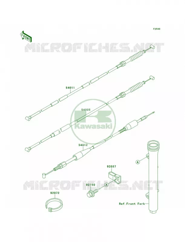 Cable Kawasaki MOTOS 60 1991 KX60  KX60-B7