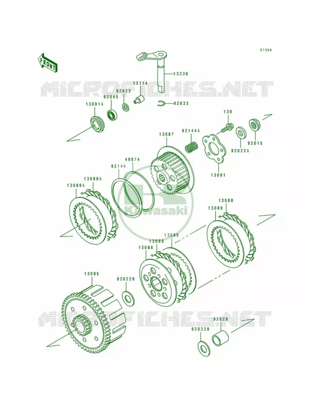 Clutch Kawasaki MOTOS 80 1991 KX80 Big Wheels  KX80-T1