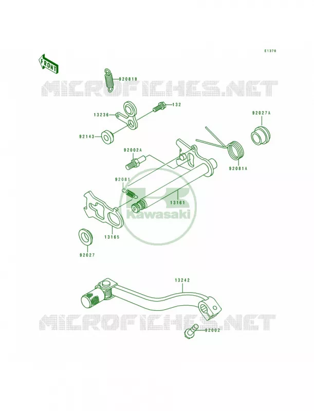 Gear Change Mechanism Kawasaki MOTOS 80 1991 KX80 Big Wheels  KX80-T1