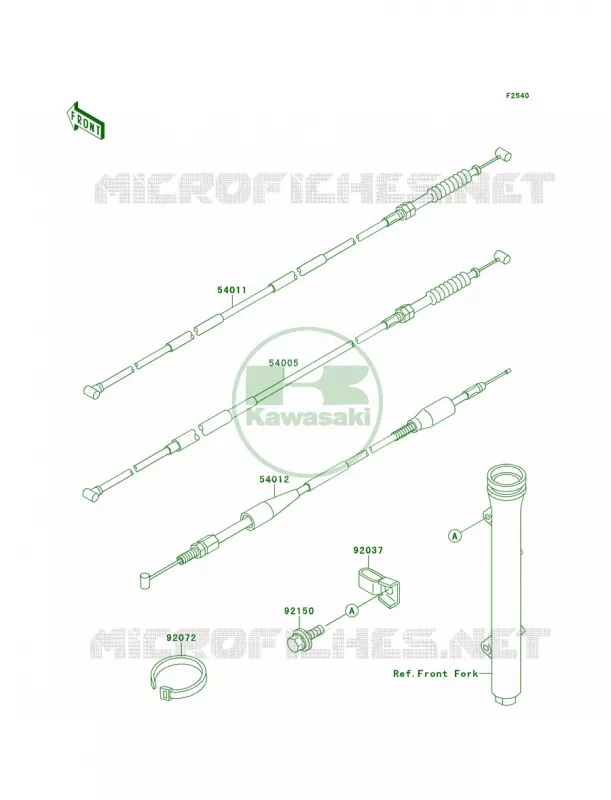 Cable Kawasaki MOTOS 60 1990 KX60  KX60-B6