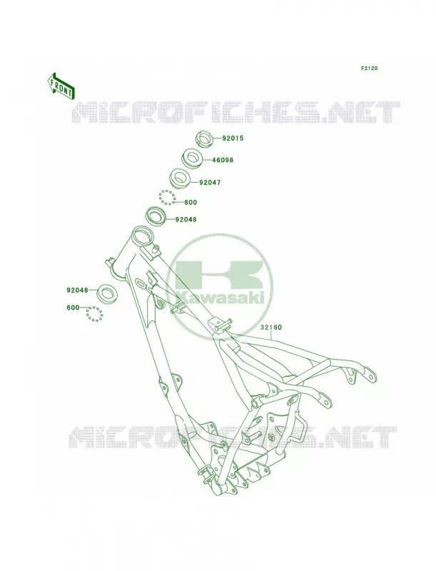 Frame Kawasaki MOTOS 60 1990 KX60  KX60-B6