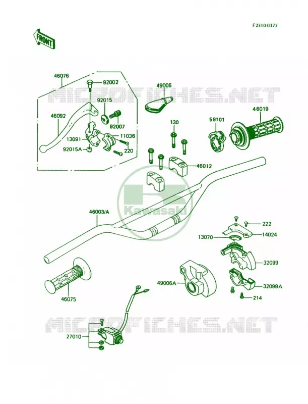 Handlebar Kawasaki MOTOS 80 1990 KX80  KX80-L3