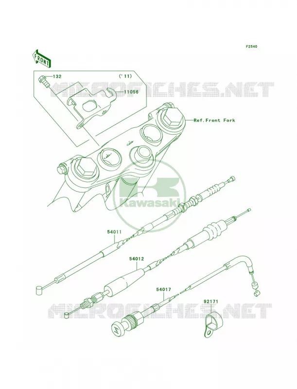Cables Kawasaki MOTOS 140 2008 KLX140  KLX140A8F