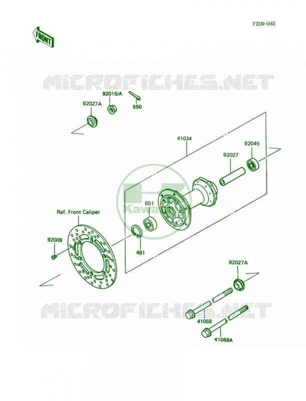Front Hub Kawasaki MOTOS 80 1990 KX80 Big Wheels  KX80-N3