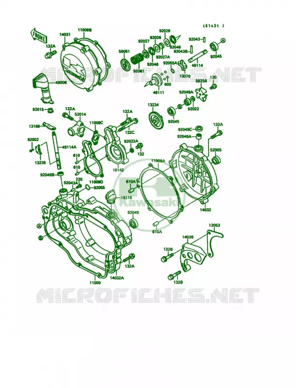 Engine Covers Kawasaki MOTOS 125 1989 KX125  KX125-G1