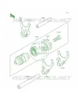 Change DrumShift Fork pour Kawasaki KX500