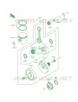 CrankshaftPiston pour Kawasaki KX500