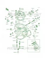 Cylinder HeadCylinder pour Kawasaki KX500