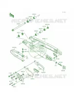 Swing ArmKX500 E2E3 pour Kawasaki KX500