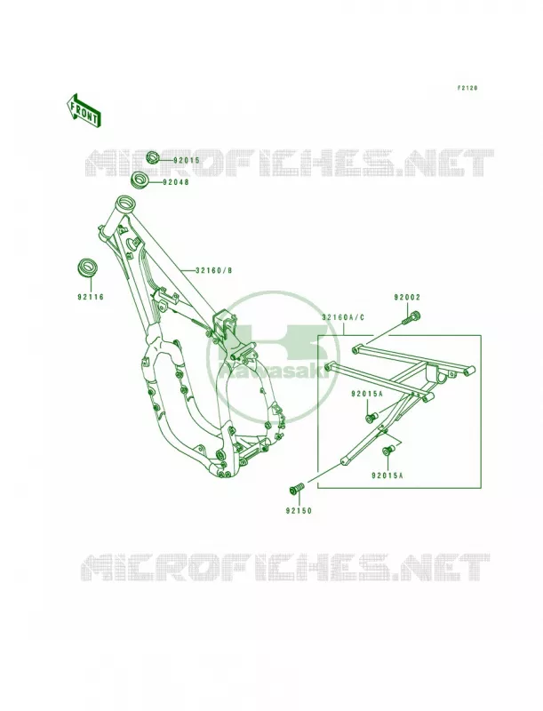 Frame Kawasaki MOTOS 500 1989 KX500  KX500-E1