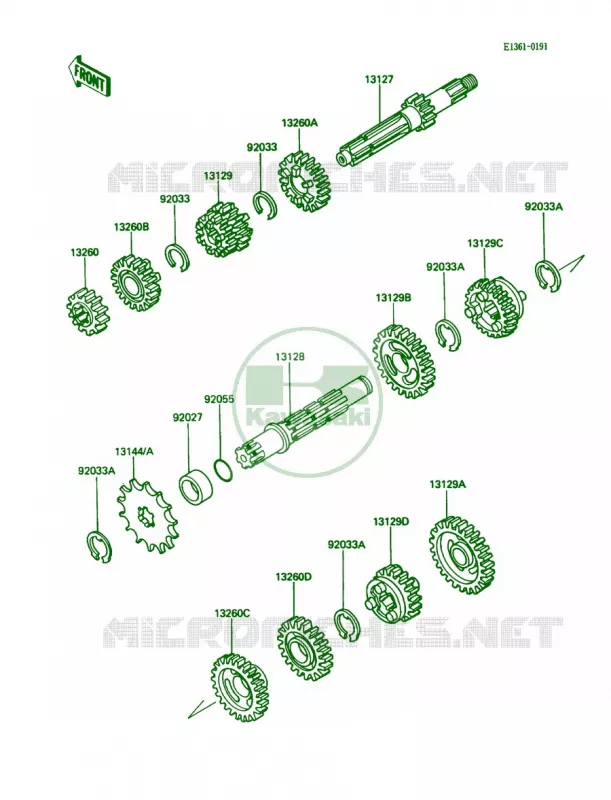 Transmission Kawasaki MOTOS 80 1989 KX80  KX80-L2
