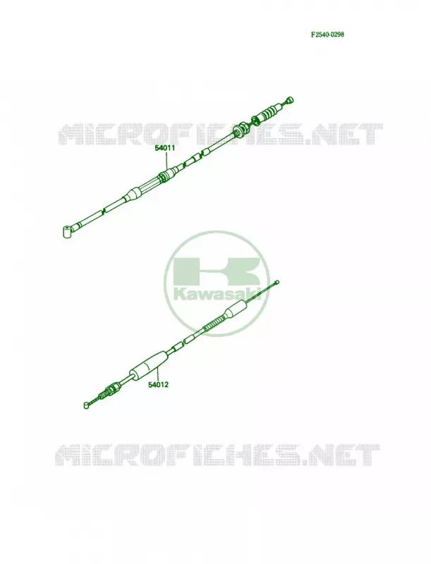 Cables Kawasaki MOTOS 80 1989 KX80 Big Wheels  KX80-N2