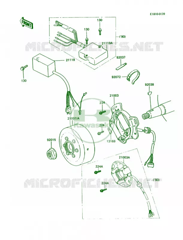 Generator Kawasaki MOTOS 80 1989 KX80 Big Wheels  KX80-N2