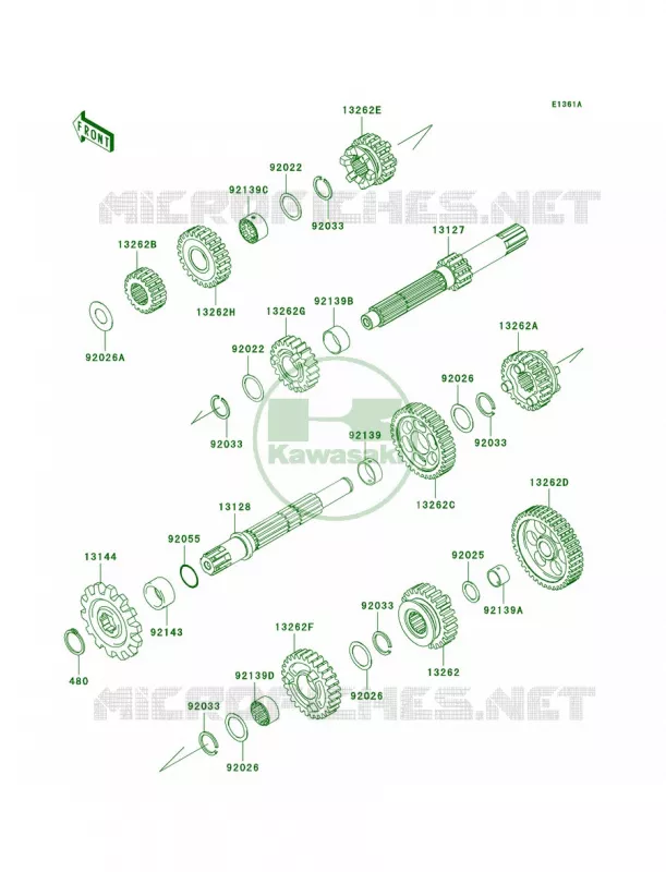 TransmissionBAFBBF Kawasaki MOTOS 140 2008 KLX140L  KLX140B8F