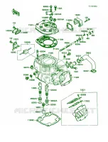 Cylinder HeadCylinder pour Kawasaki KX250