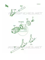 Gear Change DrumShift Forks pour Kawasaki KX250