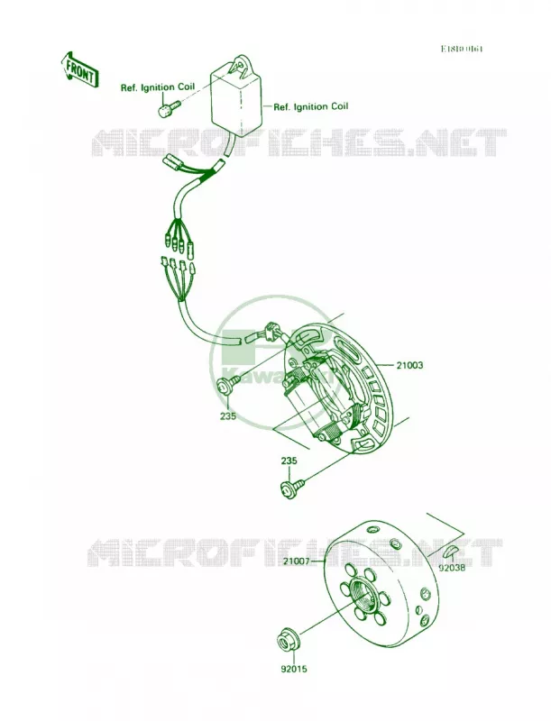 Generator Kawasaki MOTOS 500 1988 KX500  KX500-D1