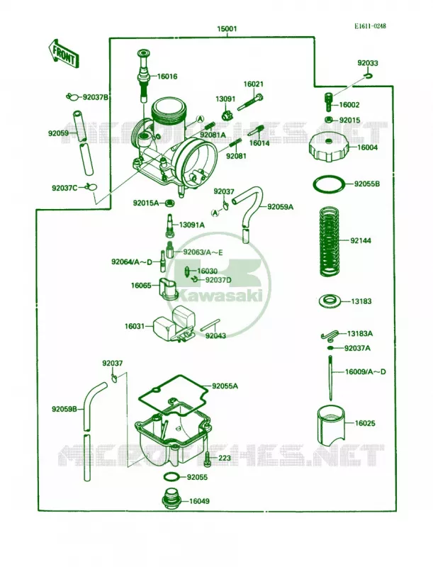 Carburetor Kawasaki MOTOS 80 1988 KX80  KX80-L1