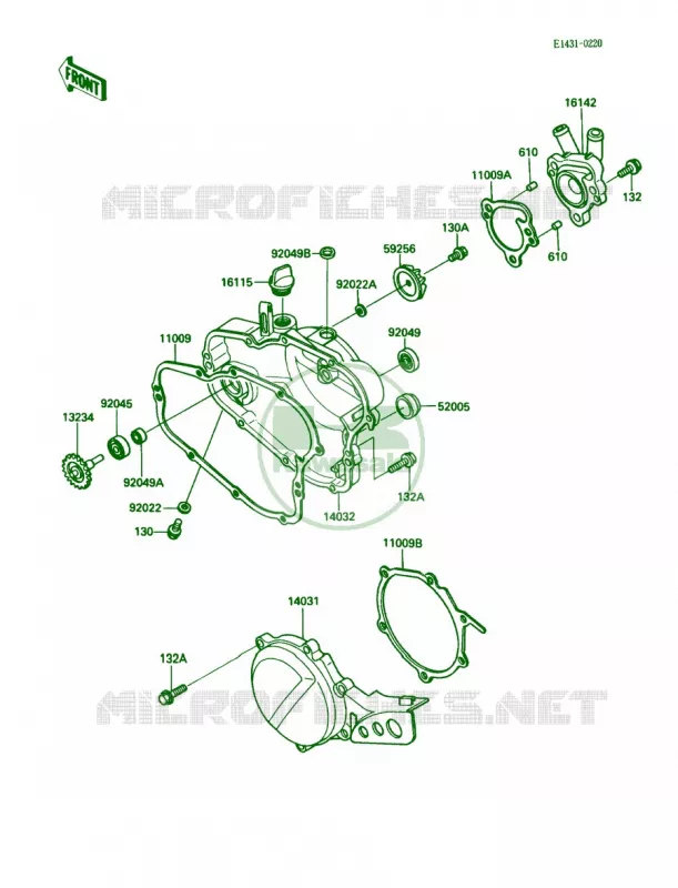 Engine Covers Kawasaki MOTOS 80 1988 KX80  KX80-L1