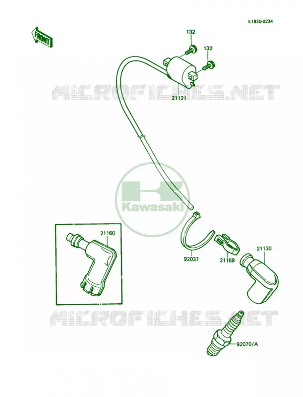 Ignition System Kawasaki MOTOS 80 1988 KX80  KX80-L1