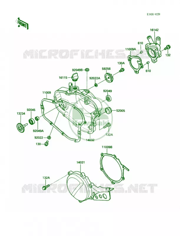 Engine Covers Kawasaki MOTOS 80 1988 KX80 Big Wheels  KX80-N1