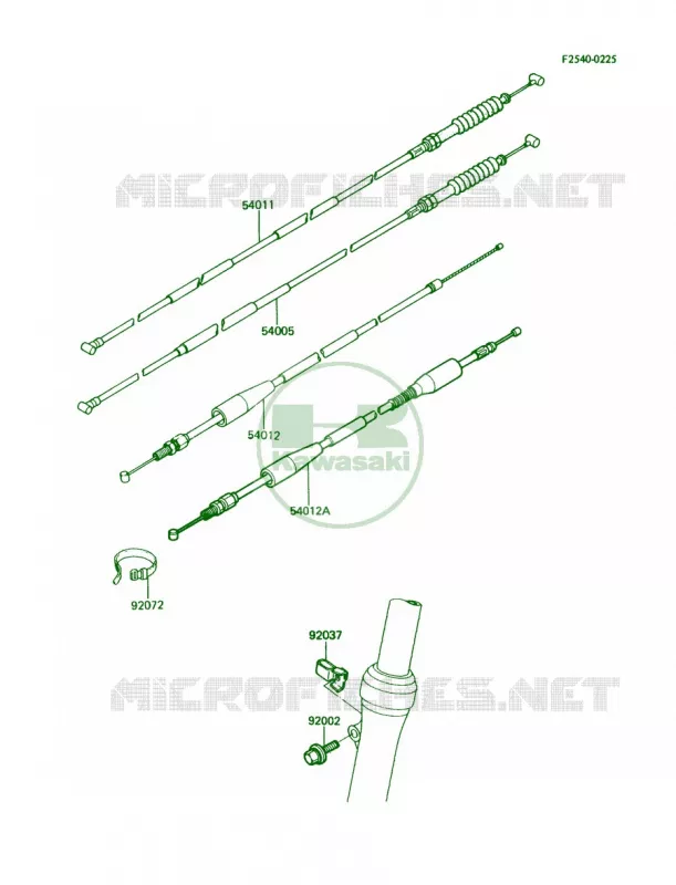 Cables Kawasaki MOTOS 60 1986 KX60  KX60-B2