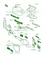 Labels pour Kawasaki KX60