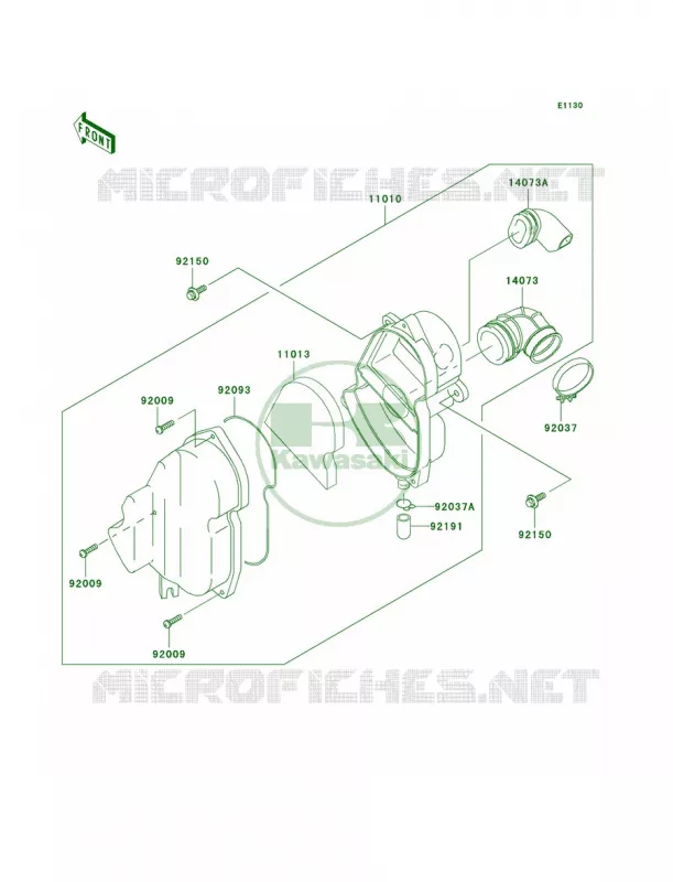 Air Cleaner Kawasaki MOTOS 110 2007 KLX110  KLX110A7F
