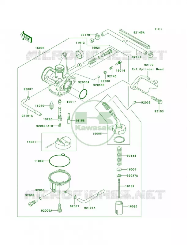 CarburetorA6FA7FUS Kawasaki MOTOS 110 2007 KLX110  KLX110A7F