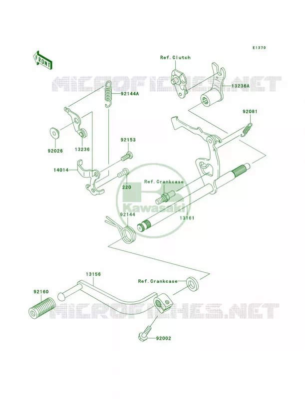 Gear Change Mechanism Kawasaki MOTOS 110 2007 KLX110  KLX110A7F