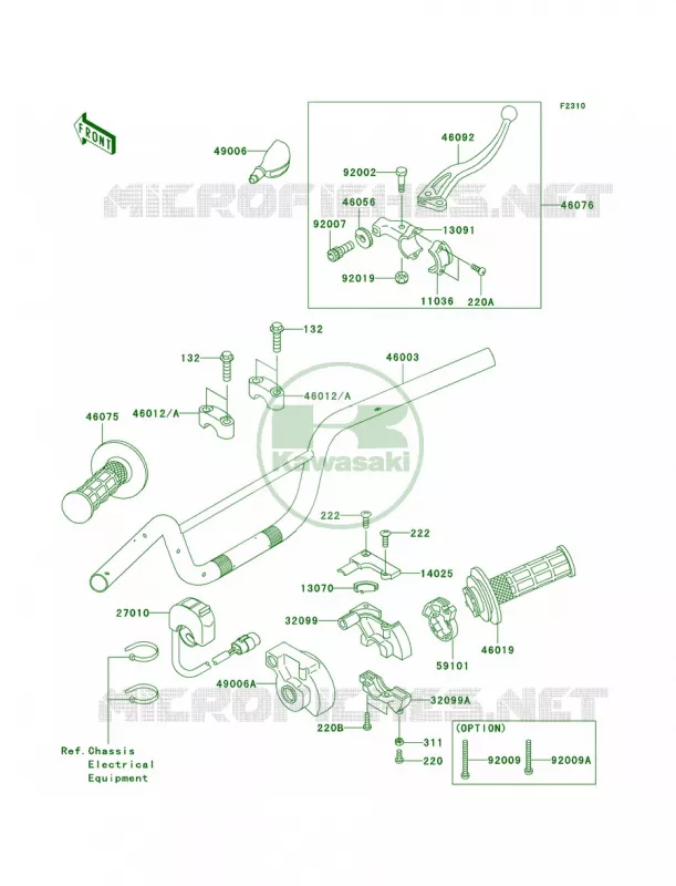 Handlebar Kawasaki MOTOS 110 2007 KLX110  KLX110A7F