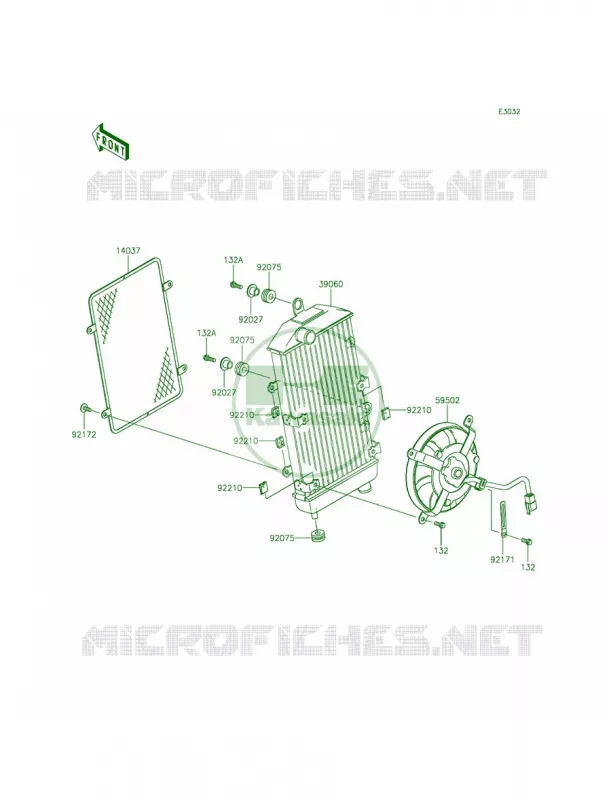 Radiator Kawasaki MOTOS 900 2015 Vulcan 900 Classic LT  VN900DFF