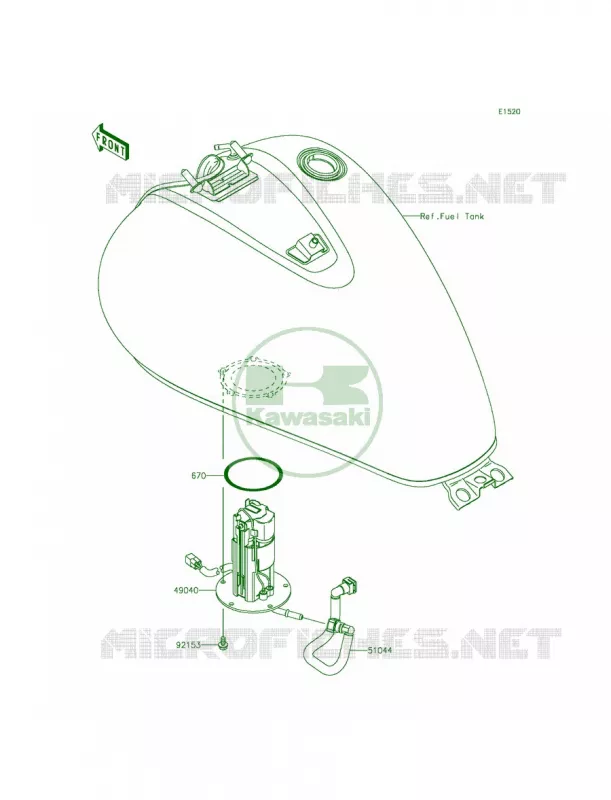Fuel Pump Kawasaki MOTOS 900 2015 Vulcan 900 Custom  VN900CFF