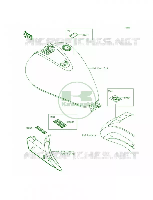 Labels Kawasaki MOTOS 900 2014 Vulcan 900 Classic  VN900BEFA