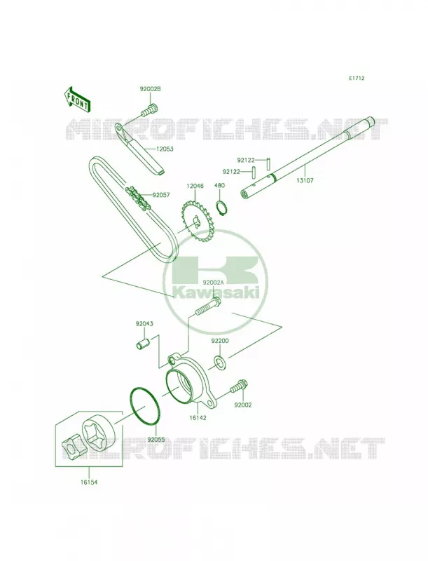 Oil Pump Kawasaki MOTOS 900 2014 Vulcan 900 Custom  VN900CEFA