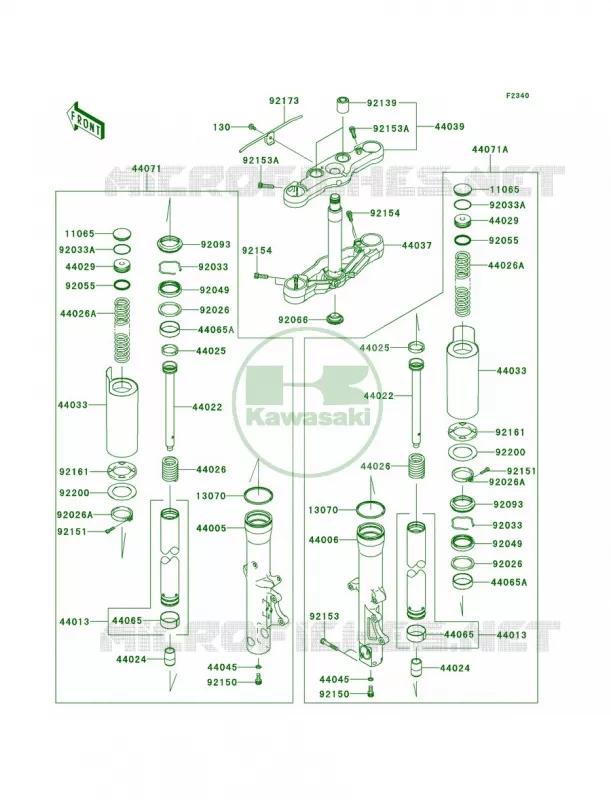 Front Fork Kawasaki MOTOS 1700 2014 Vulcan 1700 Voyager ABS  VN1700BEF