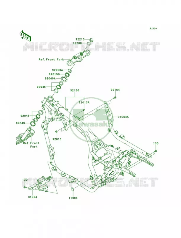 Frame Kawasaki MOTOS 1700 2014 Vulcan 1700 Vaquero ABS  VN1700KEF