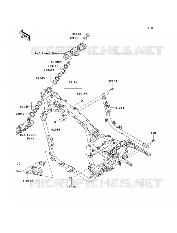 Frame Kawasaki MOTOS 1700 2013 Vulcan 1700 Voyager  VN1700ADF