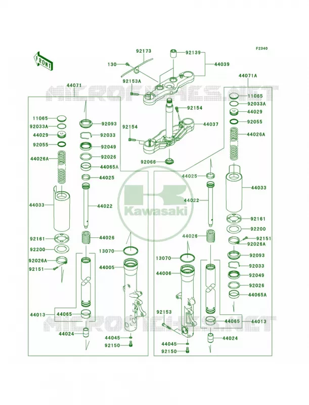 Front Fork Kawasaki MOTOS 1700 2013 Vulcan 1700 Voyager  VN1700ADF