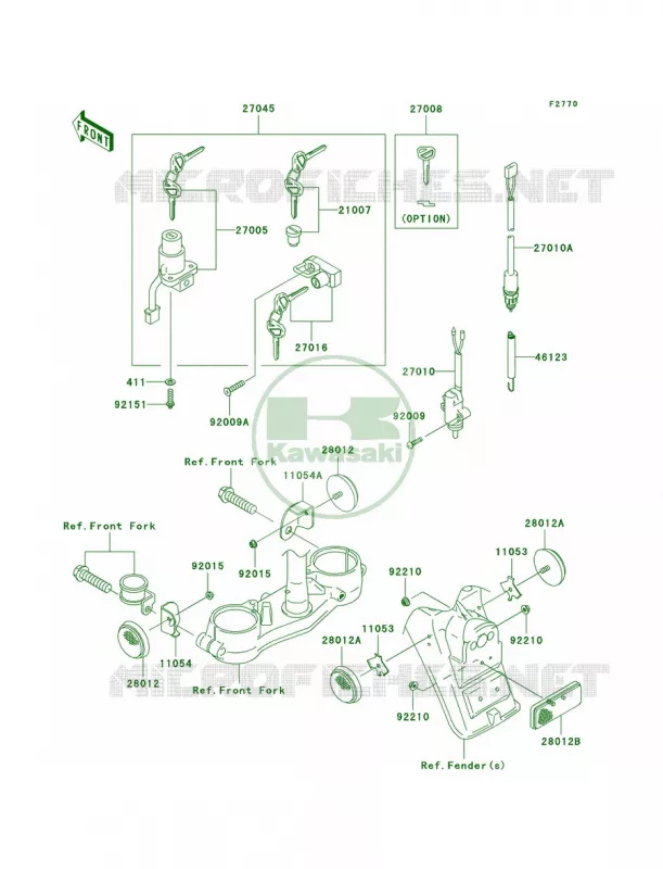 Ignition Switch Kawasaki MOTOS 250 2007 KLX250S  KLX250H7F