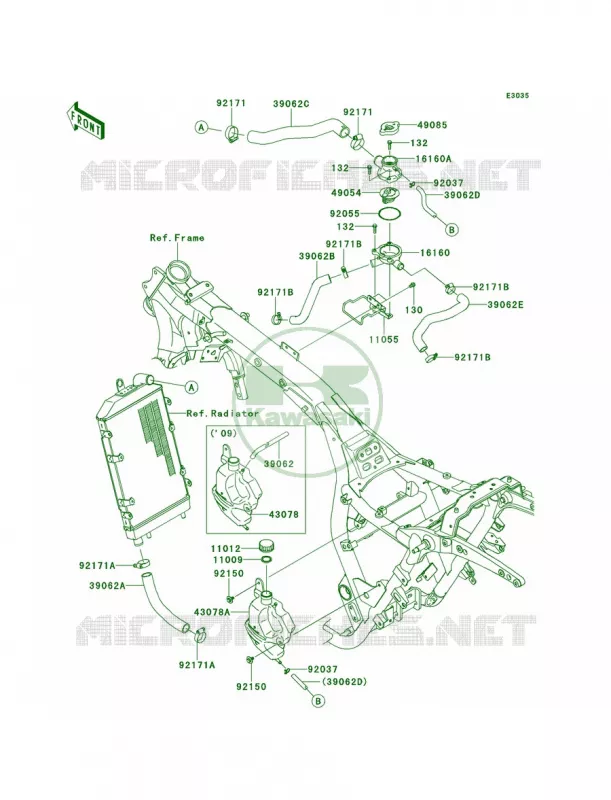 CoolingA9F-ABF Kawasaki MOTOS 1700 2012 Vulcan 1700 Voyager  VN1700ACF