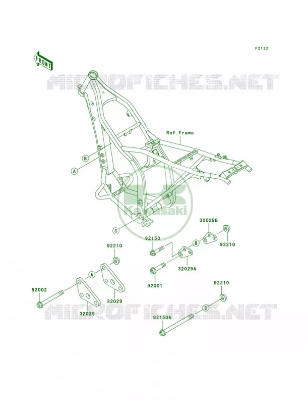 Engine Mount Kawasaki MOTOS 300 2007 KLX300R  KLX300A7F