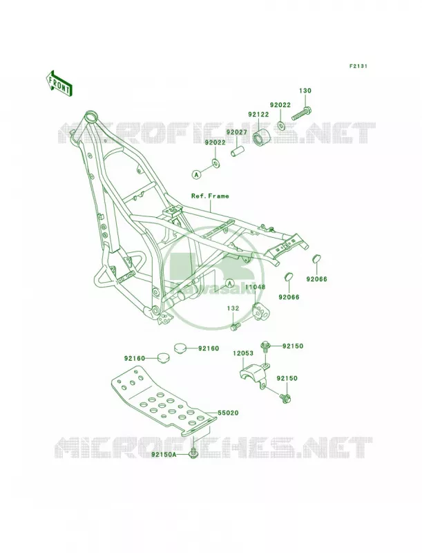 Frame Fittings Kawasaki MOTOS 300 2007 KLX300R  KLX300A7F