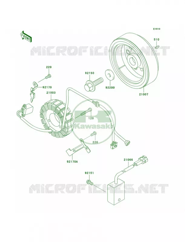 Generator Kawasaki MOTOS 300 2007 KLX300R  KLX300A7F