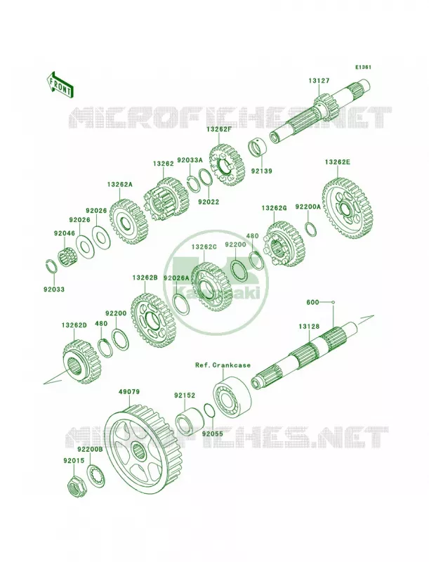Transmission Kawasaki MOTOS 900 2012 Vulcan 900 Classic  VN900BCF
