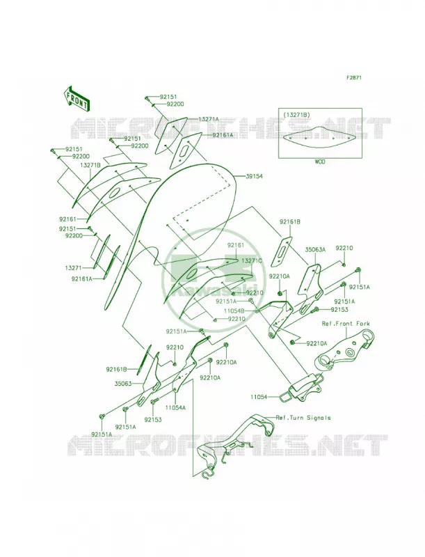 Cowling Kawasaki MOTOS 900 2012 Vulcan 900 Classic LT  VN900DCF
