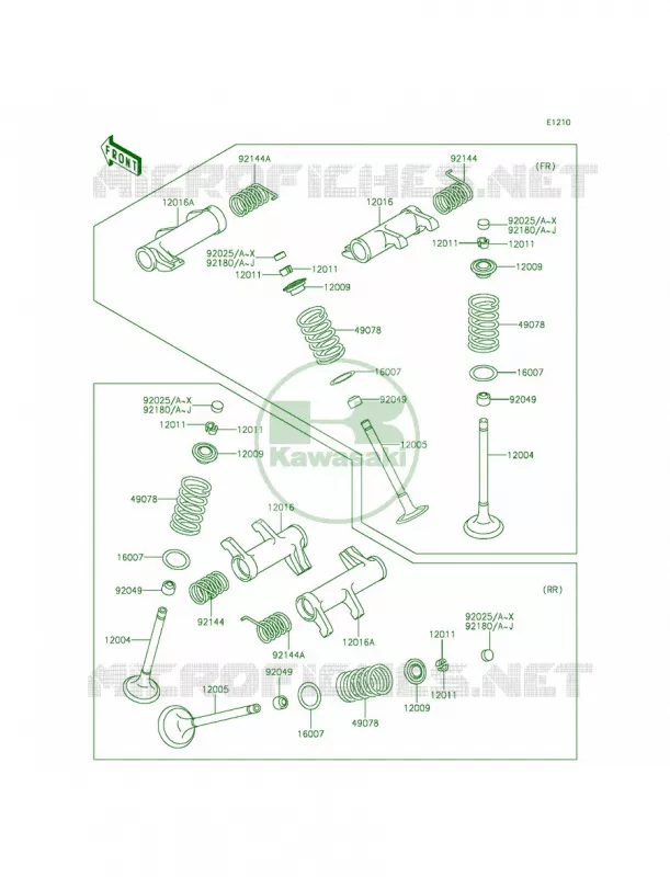 Valves Kawasaki MOTOS 900 2012 Vulcan 900 Classic LT  VN900DCF