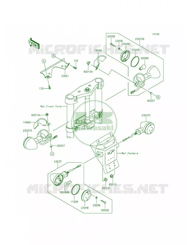 Turn Signals Kawasaki MOTOS 900 2012 Vulcan 900 Custom  VN900CCF