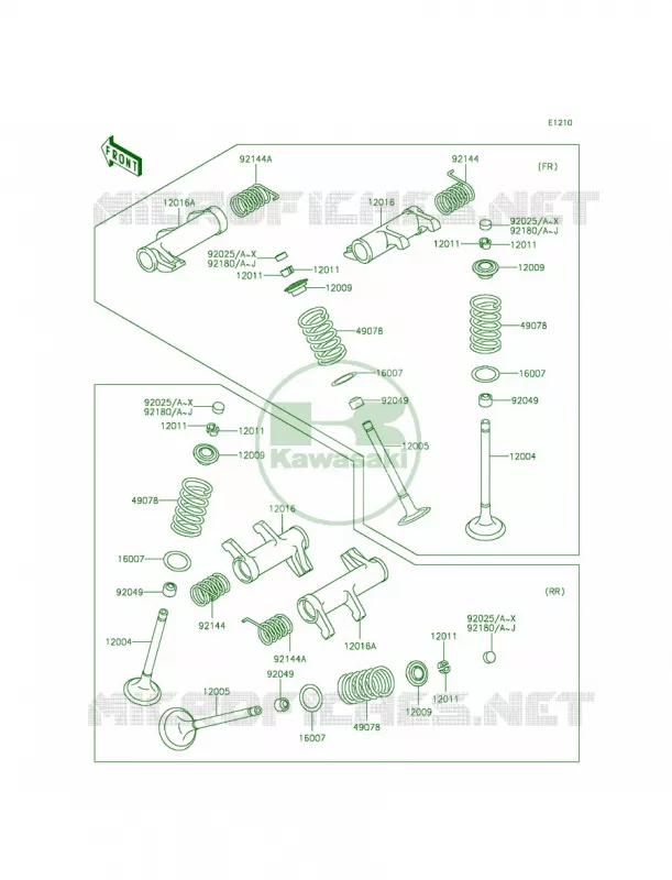 Valves Kawasaki MOTOS 900 2012 Vulcan 900 Custom  VN900CCF